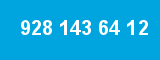 928 143 64 12 928 143 64 12